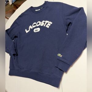 Lacoste big logo navy prep sweatshirt